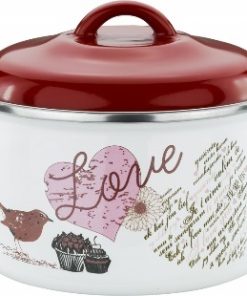 Kochtopf Emaille 1,6 l, Ø 16 x 8 cm Love