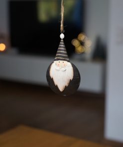 Metallanhänger “Santa” schwarz/gold